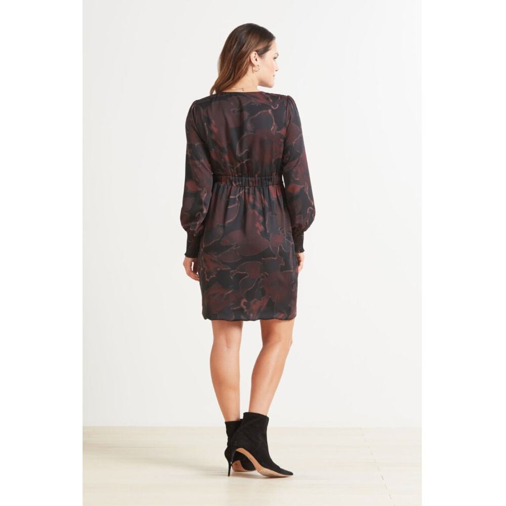 Allison Joy EVEREVE Sascha Surplice Mini Dress Tulip Hem Long Sleeve, XS - Picture 5 of 12